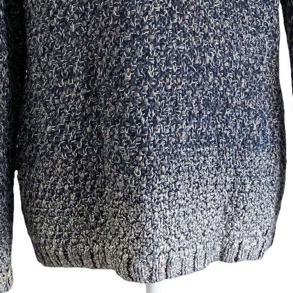 Coldwater Creek Sweater Blue Marled Knit Ombre Cardigan Medium - Picture 10 of 10